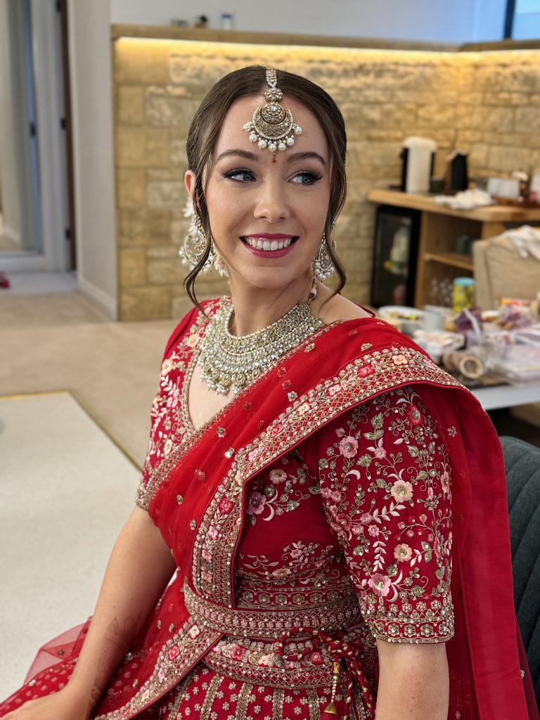 Bridal makeup and hair look