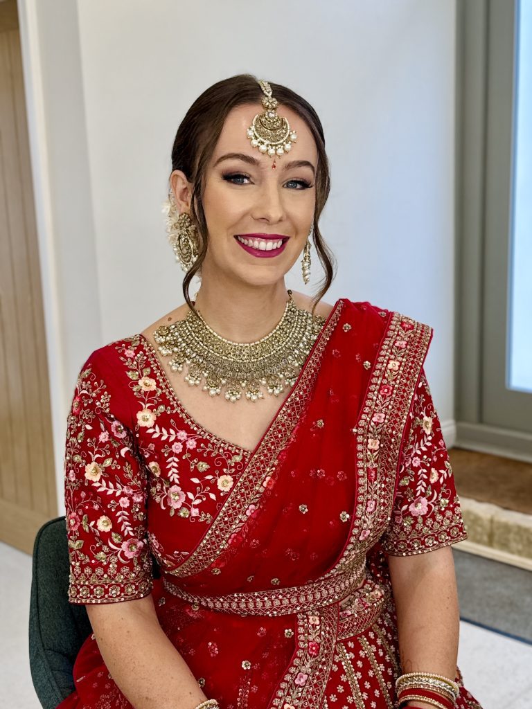 Bridal makeup and hair look