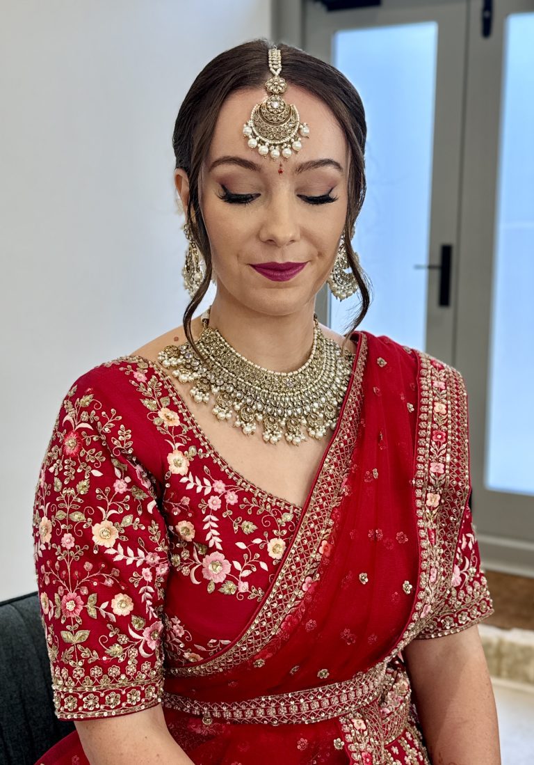 Bridal makeup and hair look