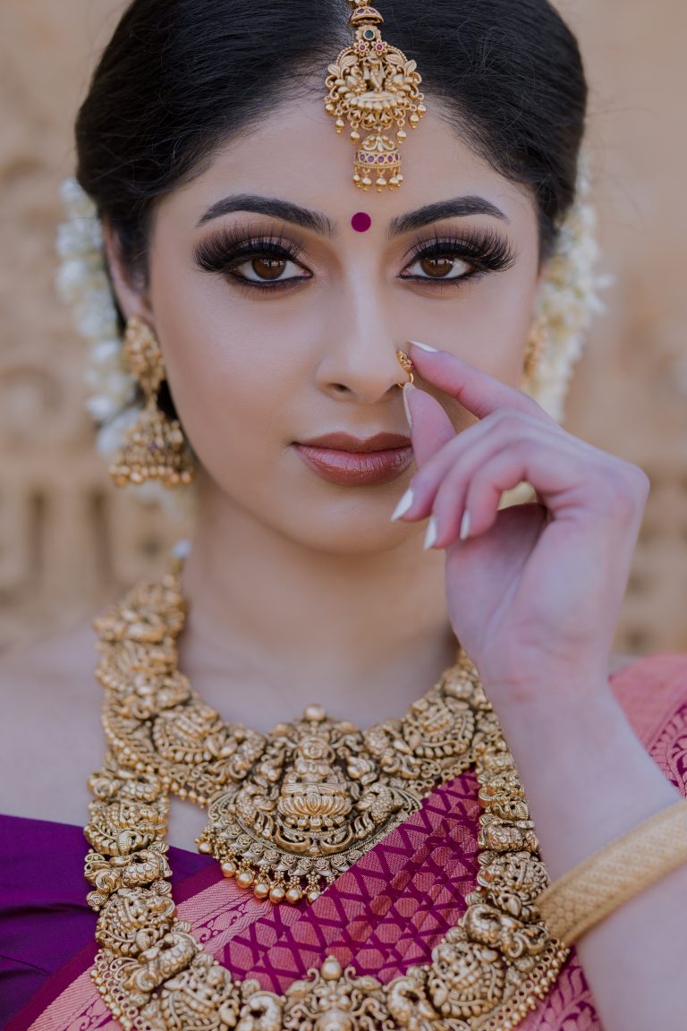 Bridal makeup and hair look