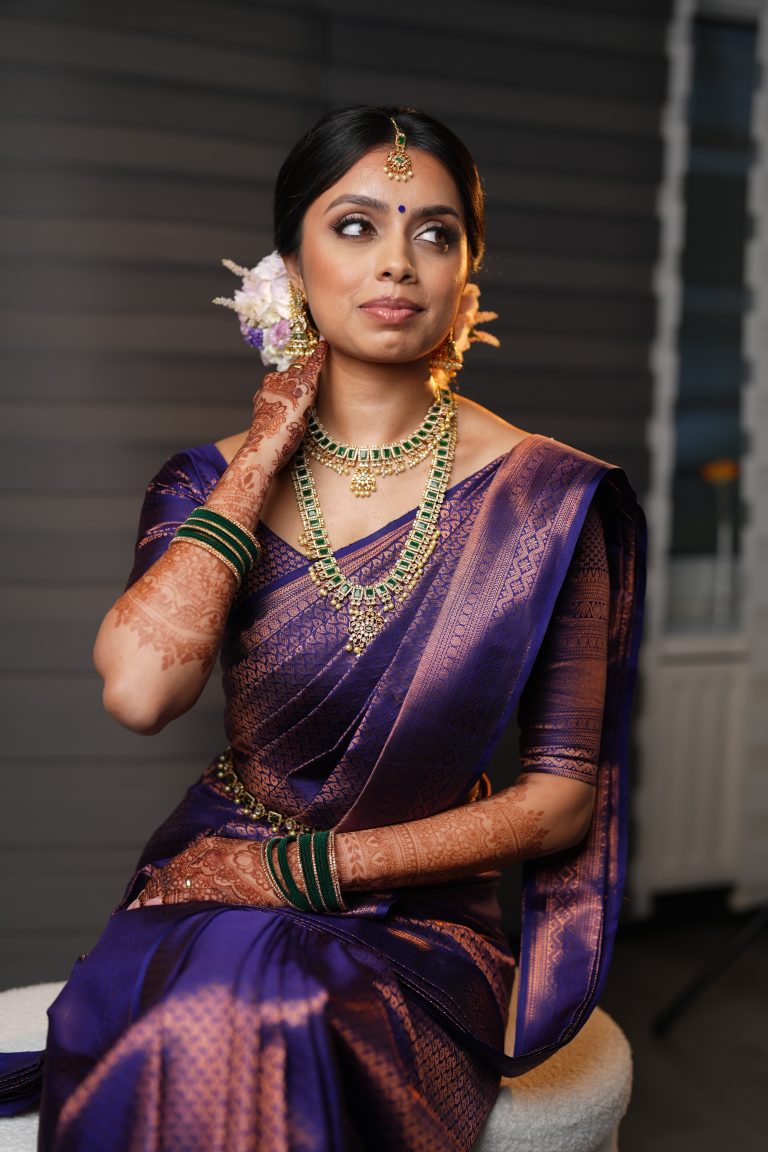 Bridal makeup and hair look