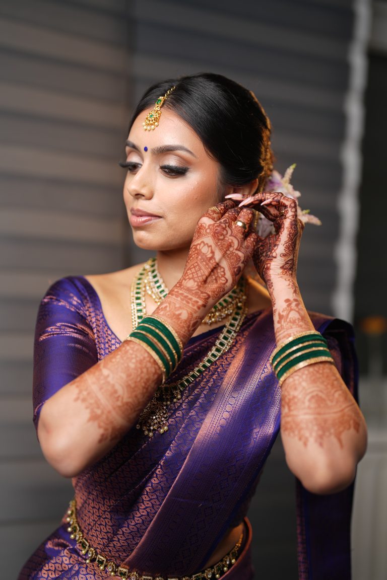 Bridal makeup and hair look