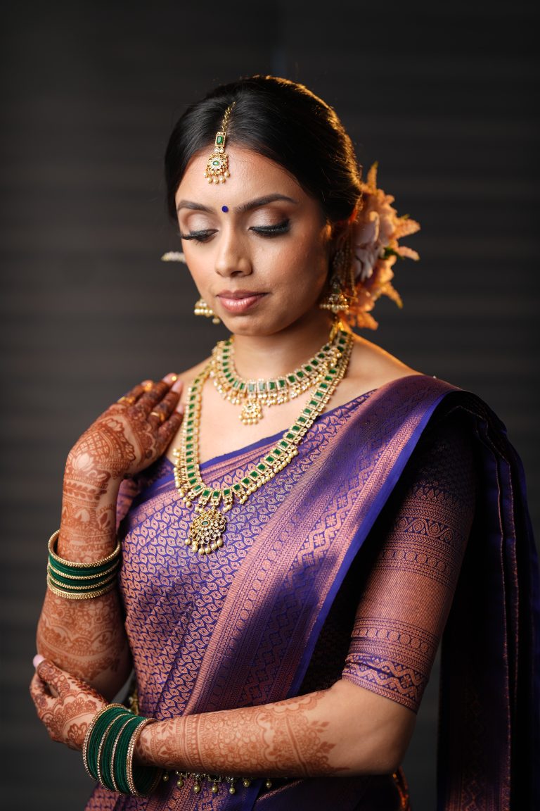 Bridal makeup and hair look