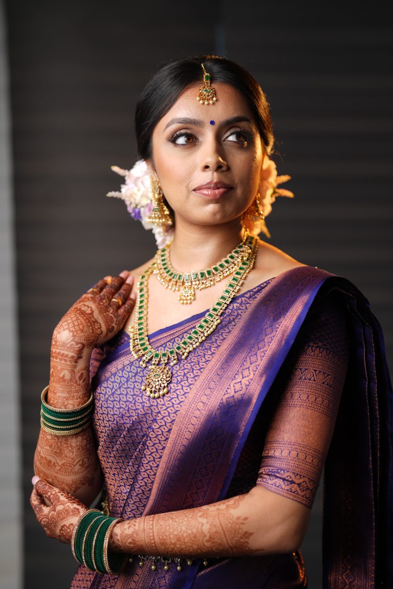 Bridal makeup and hair look