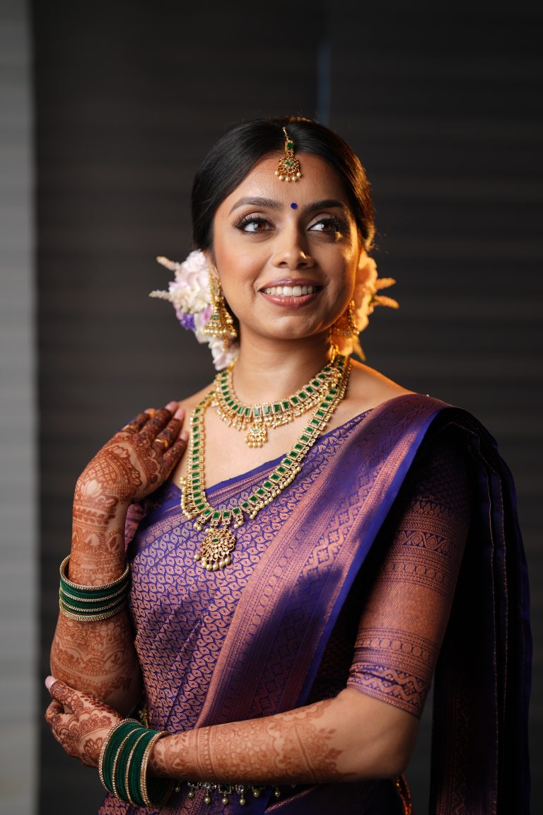 Bridal makeup and hair look