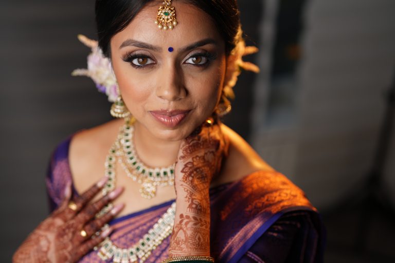 Bridal makeup and hair look