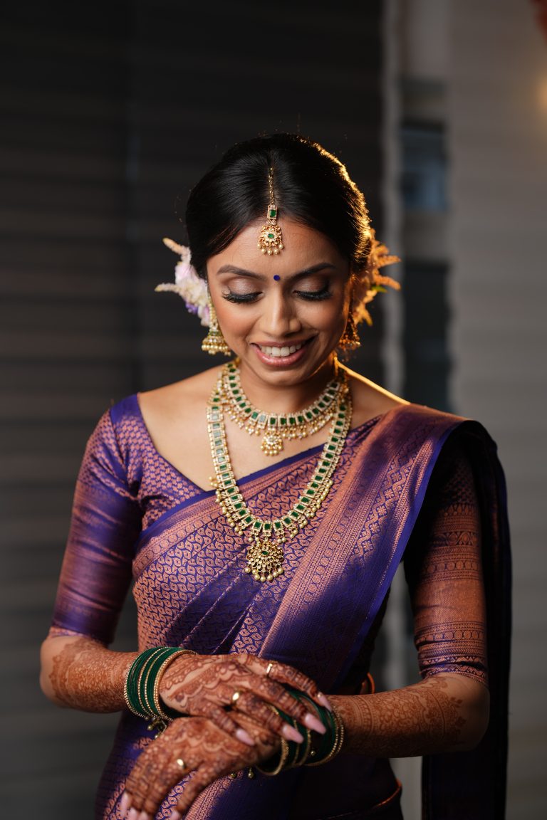 Bridal makeup and hair look