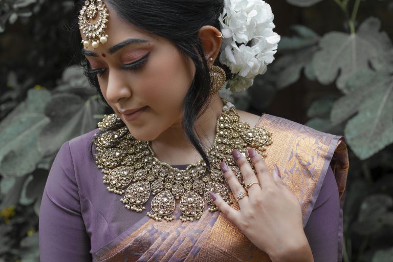 Bridal makeup and hair look