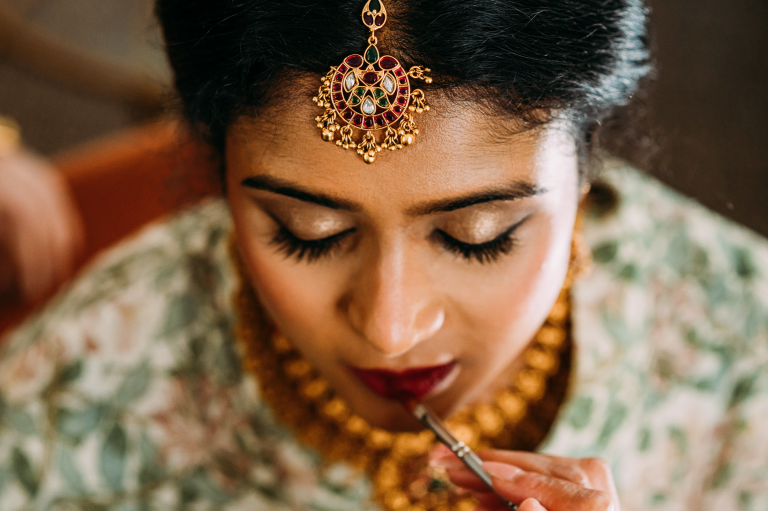 Bridal makeup and hair look