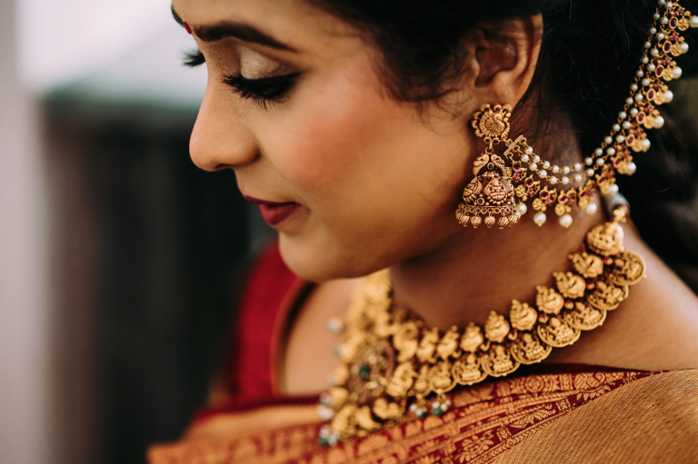 Bridal makeup and hair look