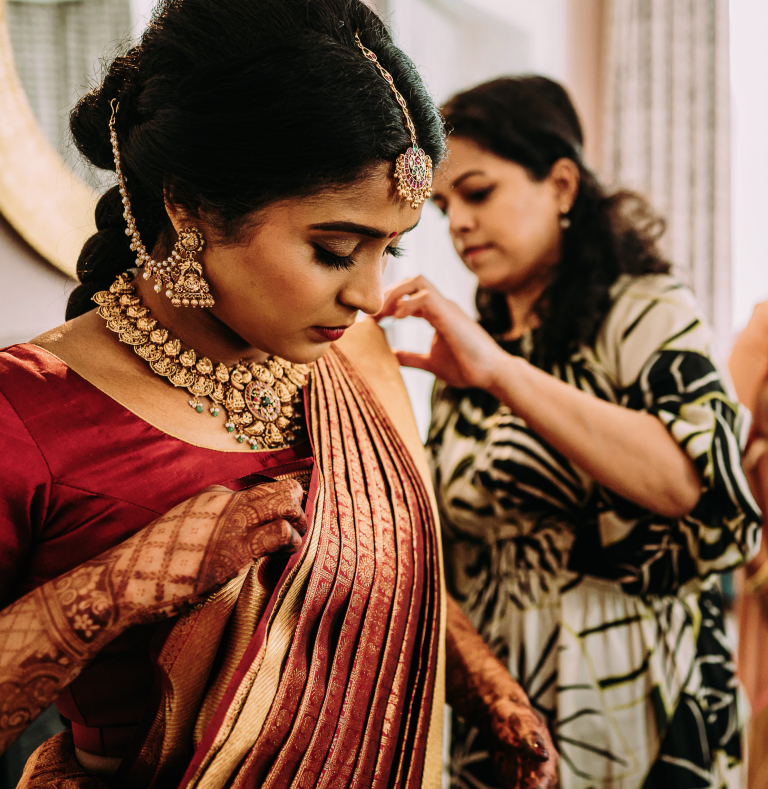 Bridal makeup and hair look